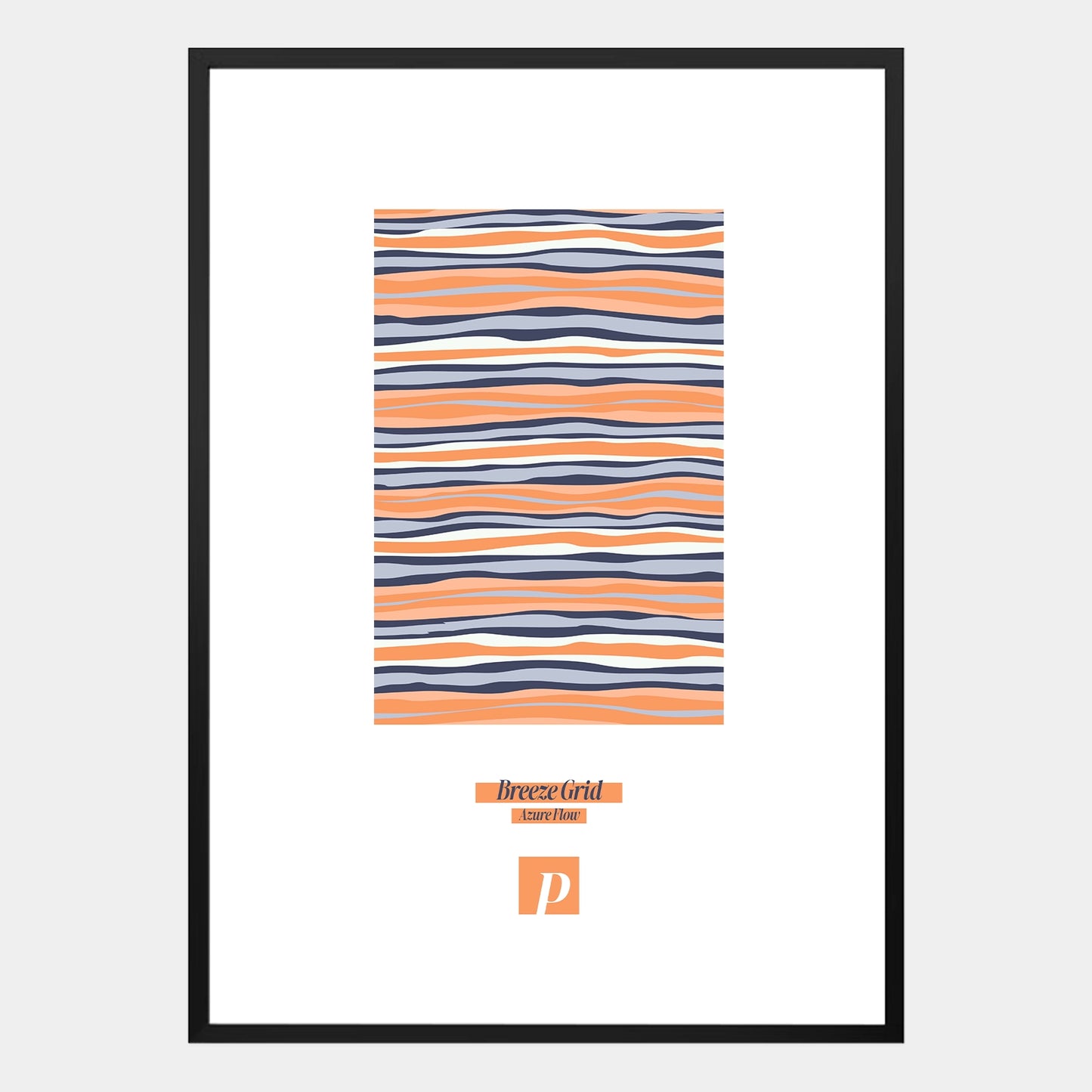 Poster_Breeze_Grid_Azure_Flow_mit_pastellfarbenen_Linien