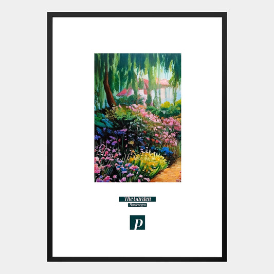 Botanisches Poster mit mediterranem Garten in Montenegro