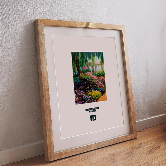 Botanisches Poster mit mediterranem Garten in Montenegro und ruhiger Stimmung