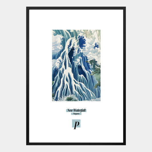 Poster New Waterfall in Niagara mit modernem Wasserfallmotiv
